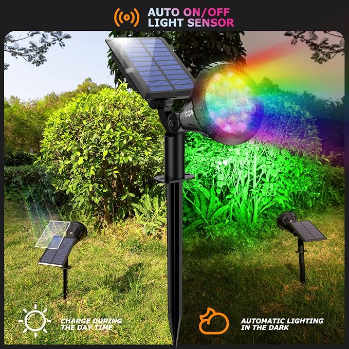 Solar Spotlights Outdoor Color Changing, 180°Adjustable Flag Pole Lights - Image 8