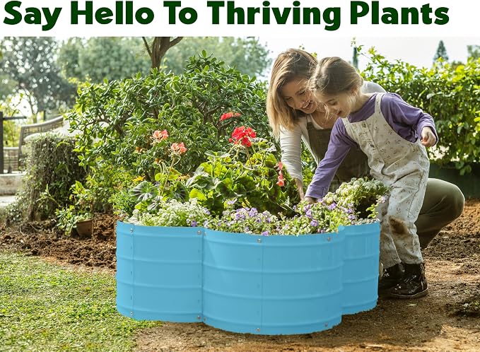 Plant & Plot Galvanized Raised Garden Beds Outdoor // 3×3×1 ft Planter Raised - Image 3