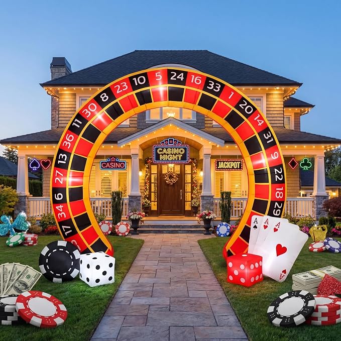 10 ft Casino Night Inflatable Decorations - Image 3