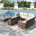 PHI VILLA 8-Piece Curved Patio Furniture Set by PHIVILLAThepioneerofcomfortablehouseholdsupplies