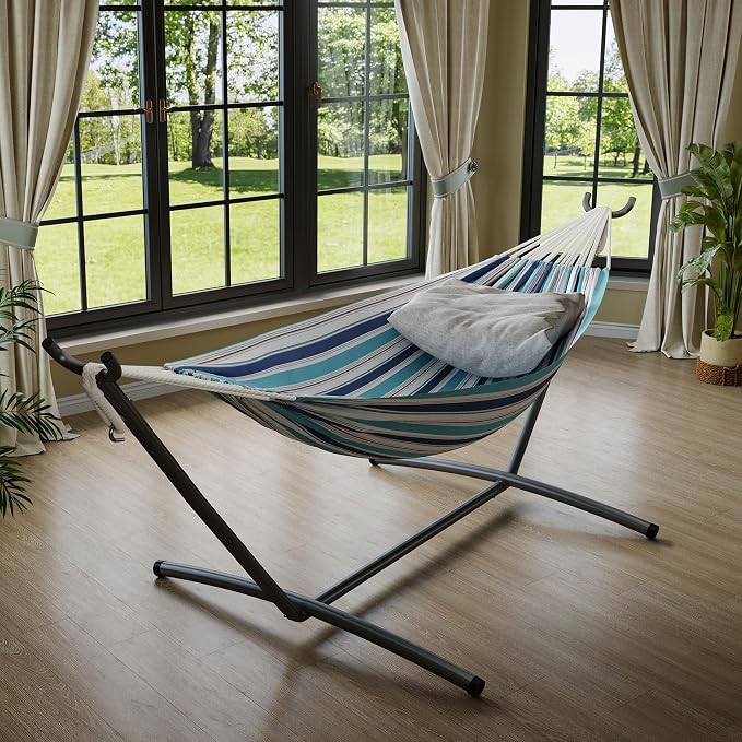 GarveeLife Double 2 Person Hammock, Indoor Outdoor Standing Hammock - Image 3