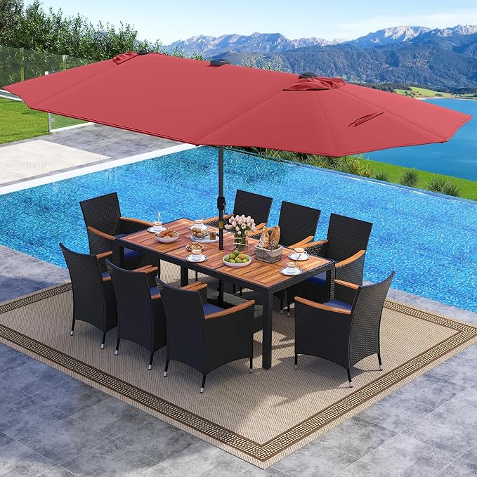 Tangkula 11 Pieces Patio Dining Set - Image 3