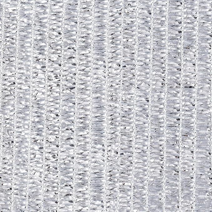 70% Aluminum Shade Cloth 3 FT x 10 FT, Durable Mesh Silver Tarps - Image 2