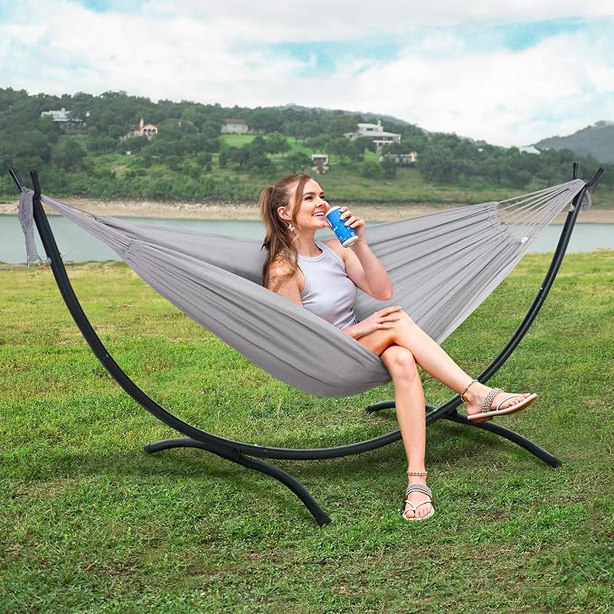 SUNCREAT Stand Alone Hammocks for Outside, 2 Person Self Standing Hammock - Image 2