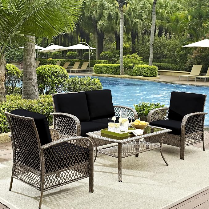 8Pcs Outdoor Cushion Covers, Patio Cushion Covers, Stretch Elastic Slipcovers - Image 6