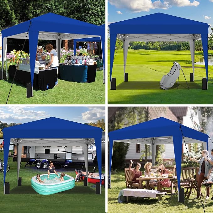 SANWAY 10x10 Pop up Canopy Tent, One-Button, Outdoor Instant Canopy Protable - Image 8