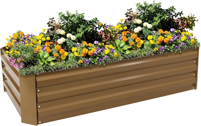 Sunnydaze 11.75" H Raised Metal Garden Bed by SunnydazeDecor