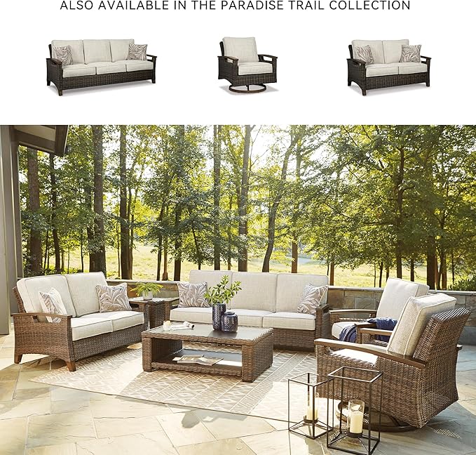 Signature Design by Ashley Paradise Trail Outdoor Loveseat - Image 5