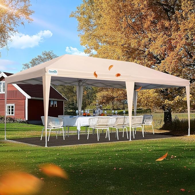 Quictent 10x20 Pop up Canopy Without Sidewalls Easy up Canopy Tent Instant by QUICTENT