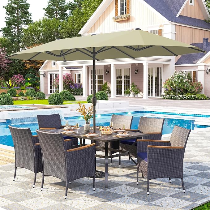 PHI VILLA 8-Piece Patio Dining Set - Image 6