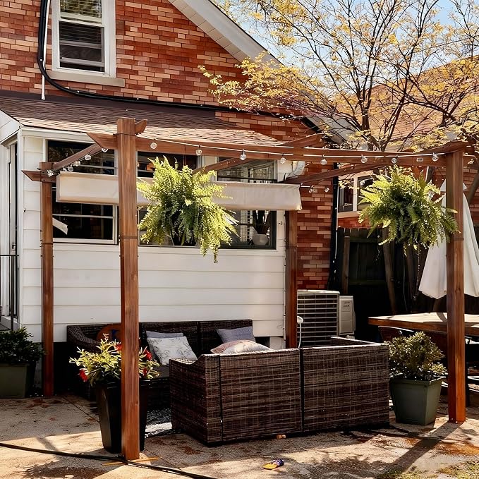 PURPLE LEAF 10' x 10' Outdoor Retractable Pergola - Image 2