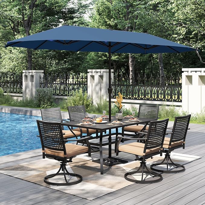PHI VILLA 7 Pieces Outdoor Dining Set - Image 3