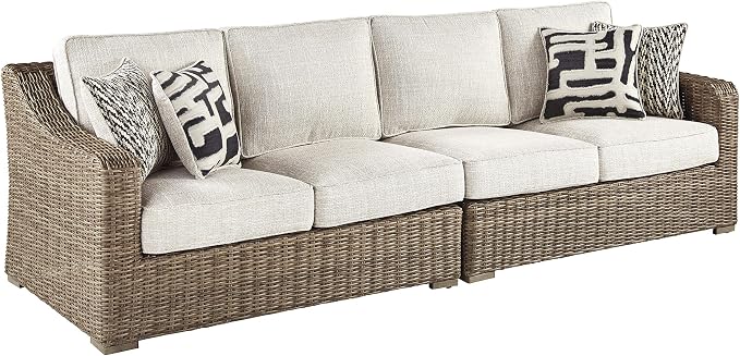 Signature Design by Ashley Beachcroft Outdoor Left & Right Arm Facing Wicker by SignatureDesignbyAshley