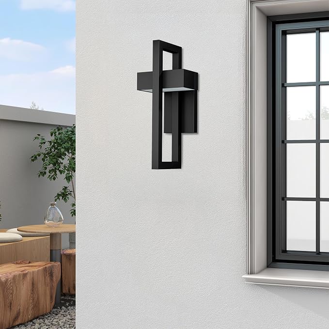 LamQee Modern Outdoor Wall Lights 3000K Integrated LED Outdoor Wall Sconces - Image 4