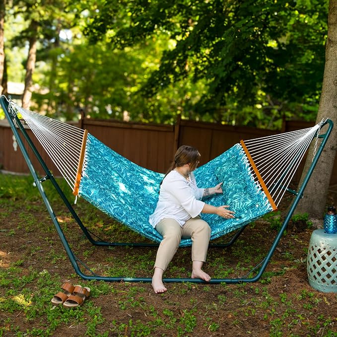 Sunnydaze Quilted Outdoor Hammock - Image 9