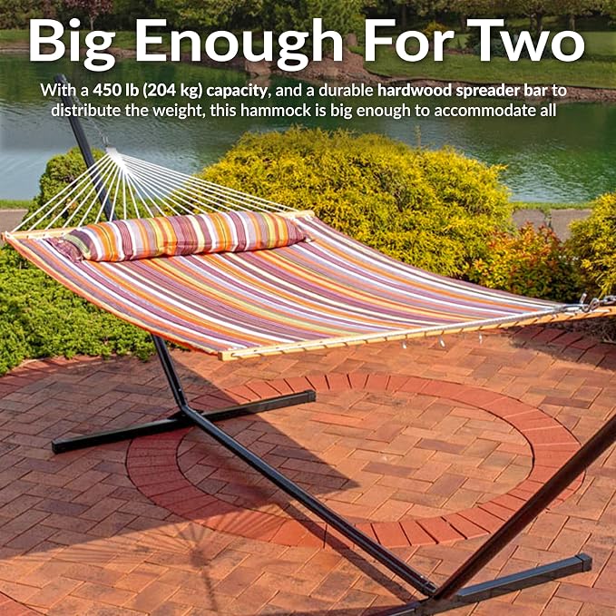 Sunnydaze Quilted Outdoor Hammock - Image 6