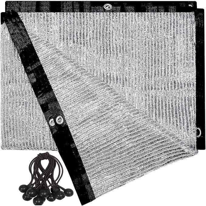 70% Aluminum Shade Cloth 3 FT x 10 FT, Durable Mesh Silver Tarps by UNIUP