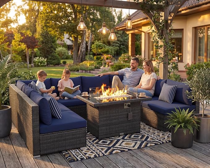 NICESOUL Extra Large 9 Pcs Outdoor Patio Furniture Set - Image 3
