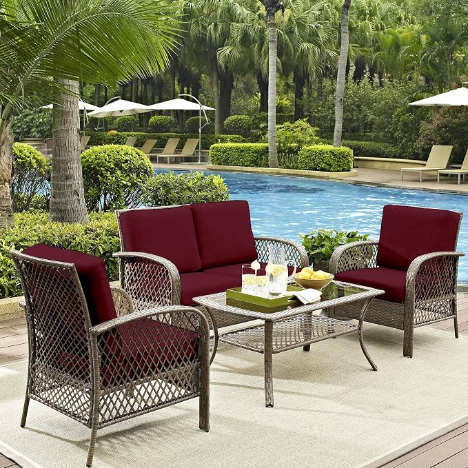 14Pcs Outdoor Cushion Covers, Patio Cushion Covers, Stretch Elastic Slipcovers - Image 6