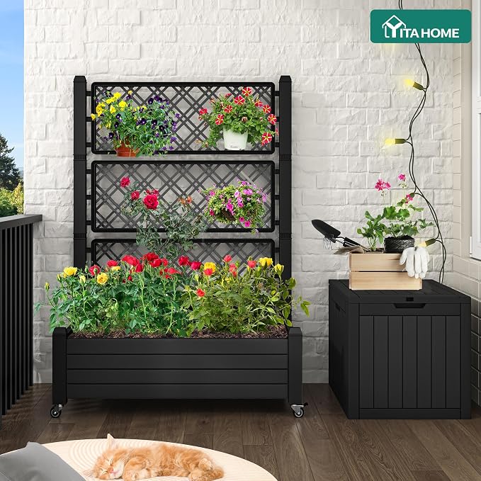 YITAHOME 43.3x17.7x61 in Planter Trellis Box - Image 2