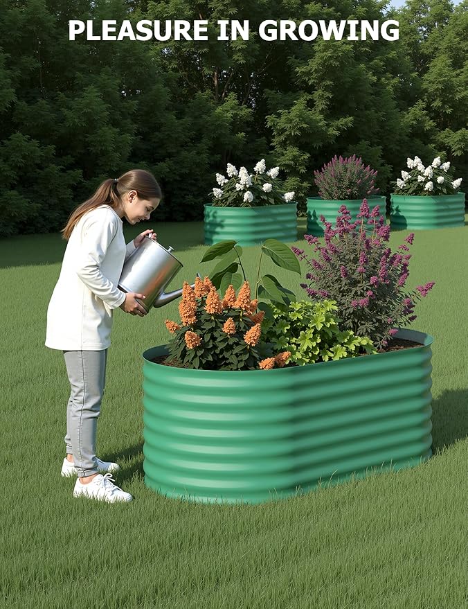 GarveeLife 4x2x2 ft Galvanized Raised Garden Bed - 24 in Tall Metal Planter Box - Image 6