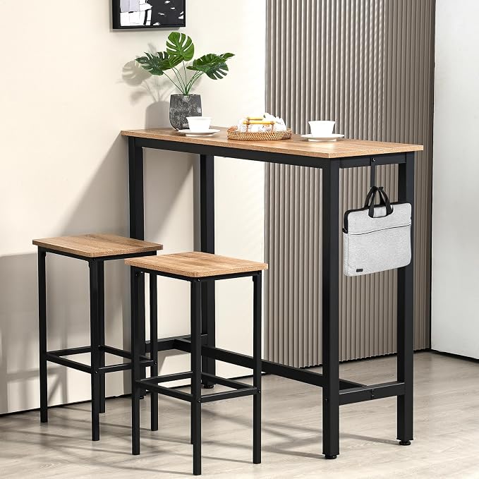 Finnhomy 47" Industrial Bar Table Set by Finnhomy