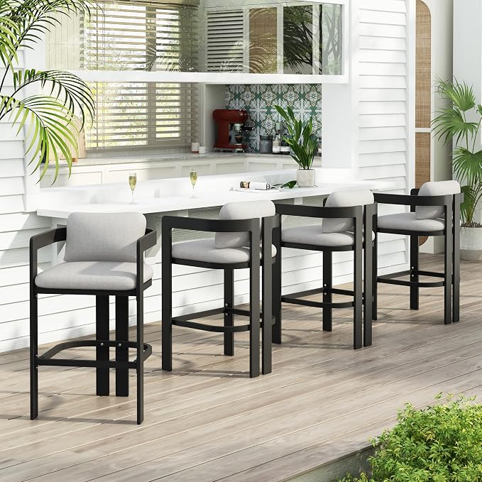 Christopher Knight Home Minxi Outdoor Counter Height Bar Stools Set of 4 - Image 4