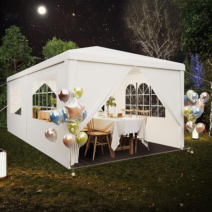 EROMMY 10x20 FT Outdoor Party Tent, Waterproof PE Fabric Event Shelter - Image 9