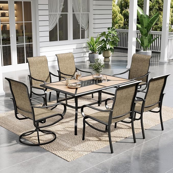 Sophia & William Patio Dining Set Outdoor Dining Set Patio Table and Chairs Set by SophiaWilliam