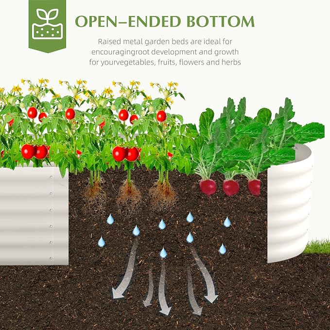 Galvanized Raised Garden Bed, Outdoor Planter Bed, Metal Planter Box - Image 3