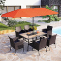 PHI VILLA 7 Piece Outdoor Dining Set by PHIVILLAThepioneerofcomfortablehouseholdsupplies