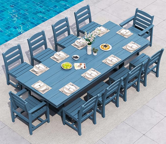 SERWALL 11 Piece Outdoor Dining Set by SERWALL