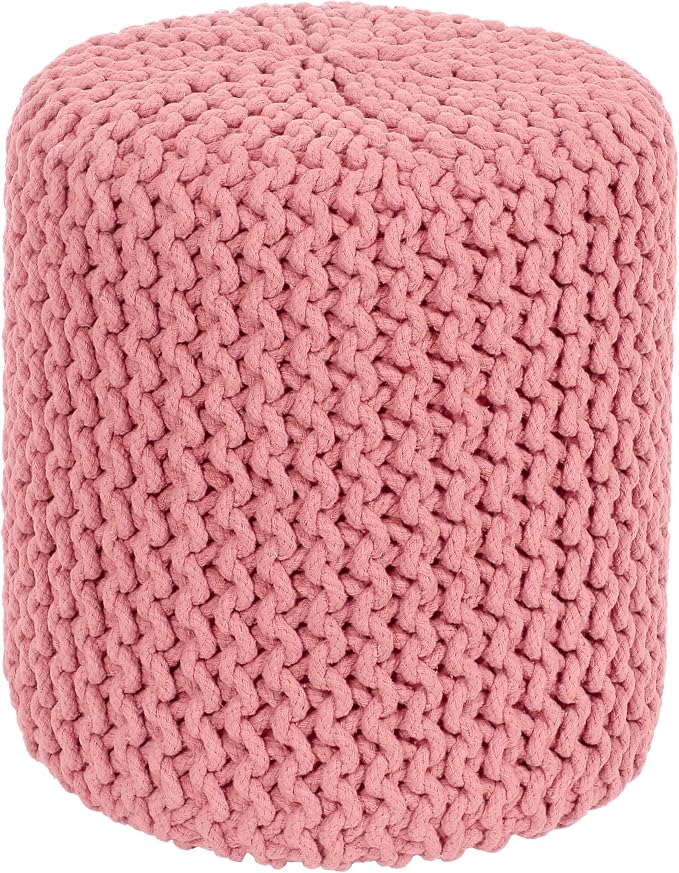 COTTON CRAFT Braided Round Pouf by COTTONCRAFT