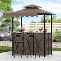 Grepatio 3 Piece Patio Bar and Grill Set, Grill Gazebo by Takesyoutohaveawonderfullife
