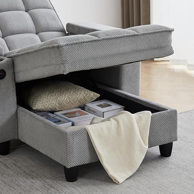 Eafurn 6-Position Adjustable Convertible Chaise Lounge Sleeper Chair - Image 9