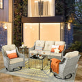 HOOOWOOO 5 Piece Patio Furniture Conversation Sets by DesignforBetterLife