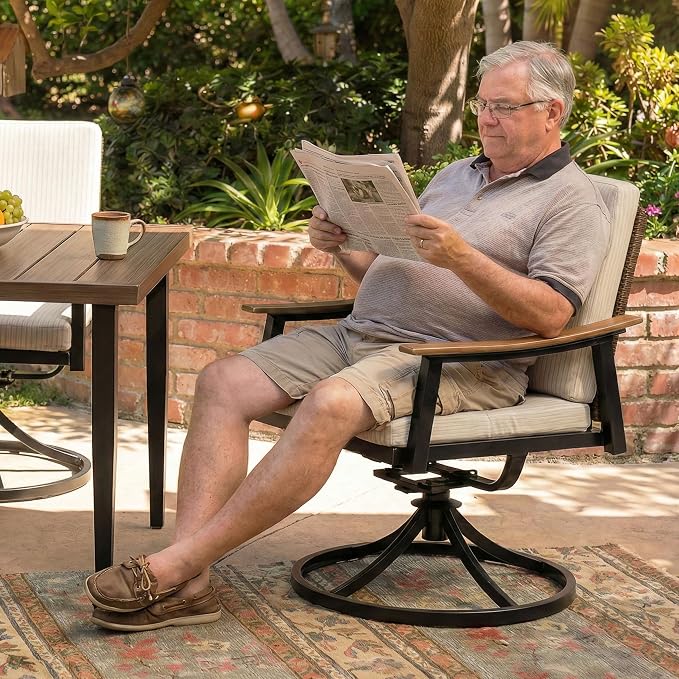 NATURAL EXPRESSIONS Outdoor Dining Set, Patio Table and Chairs Set - Image 7