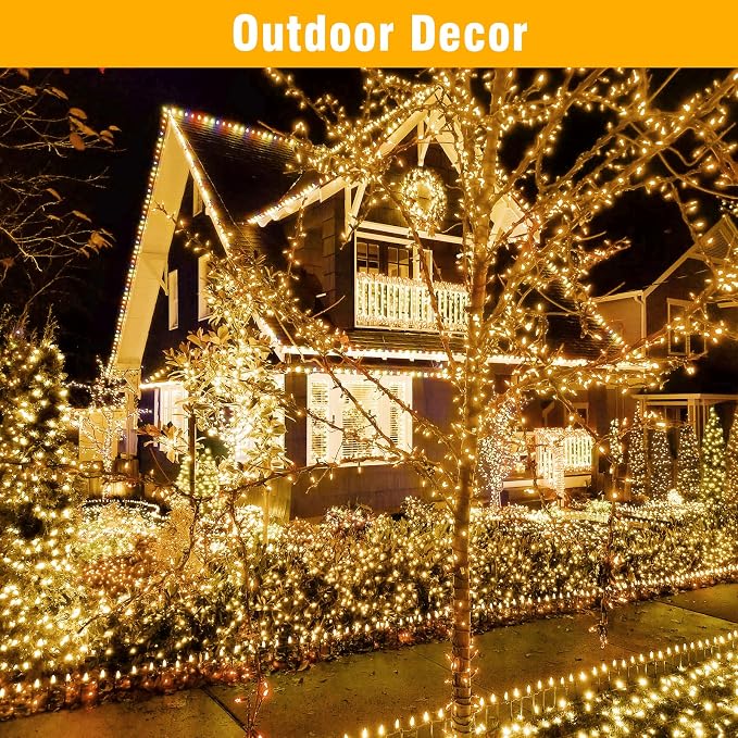 Nisocy 33FT LED String Lights Outdoor Waterproof – Warm White Fairy Lights - Image 5