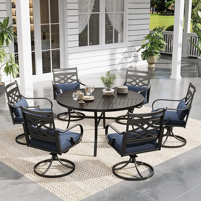 Sophia and William Swivel Patio Dining Set by SophiaWilliam
