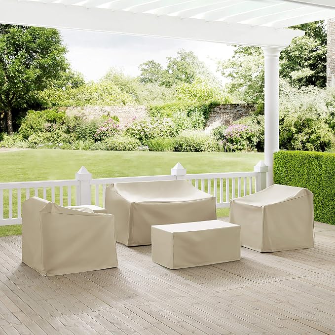 Crosley Furniture Patio Furniture Covers, Waterproof 5-Piece Cover Set - Image 3
