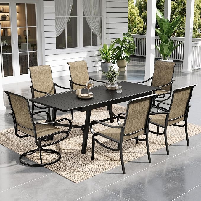 Sophia & William Patio Dining Set Outdoor Dining Set Patio Table and Chairs Set by SophiaWilliam