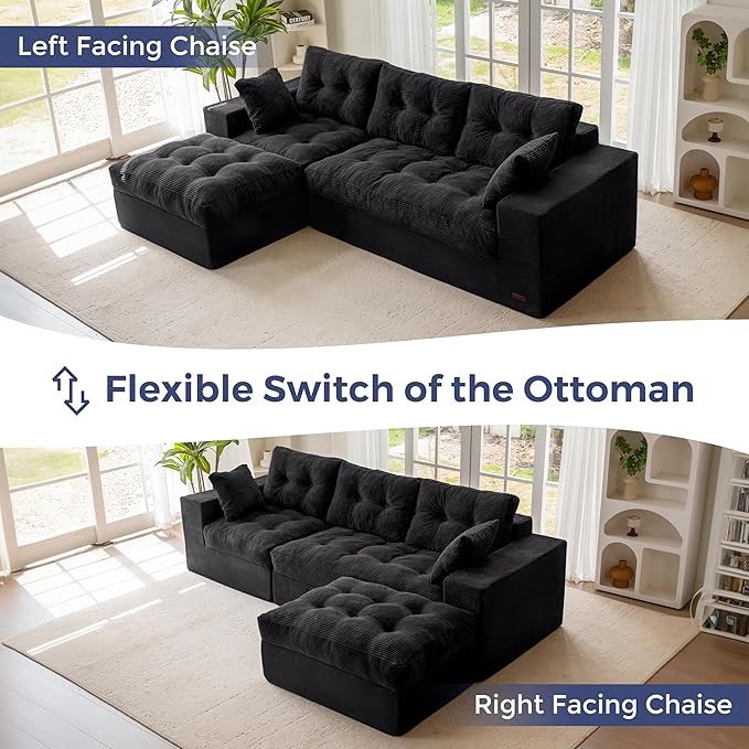 MAXYOYO 104" L Shaped Modular Sectional Sofa - Image 4