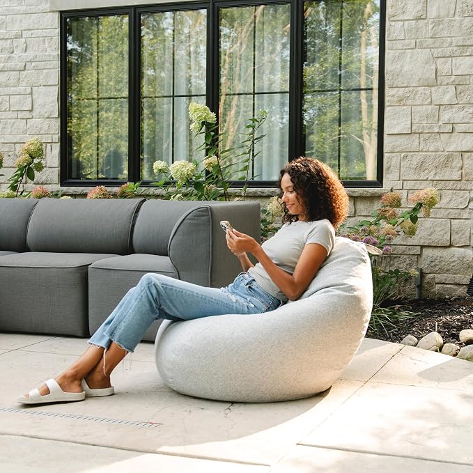 Big Joe Tuffet Weatherproof Bean Bag Chair, Ceramic Intertwist, Durable Weather - Image 5