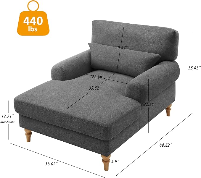 Modern Chaise Lounge Chair - Image 2