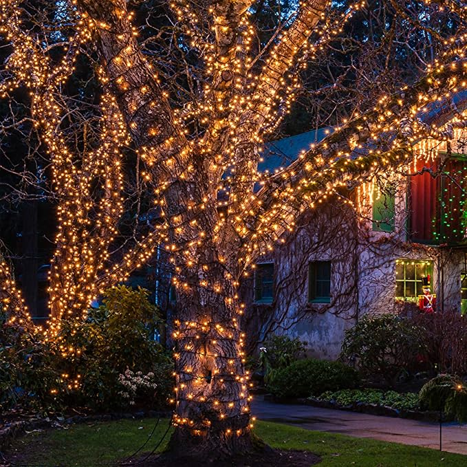 HISHINY Christmas Lights 100 Count Mini Clear Lights 32ft White Wire Christmas - Image 5