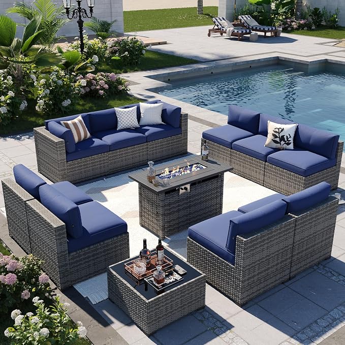 Aoxun Patio Furniture Sets, 12-Piece Outdoor Patio Furniture by Aoxun