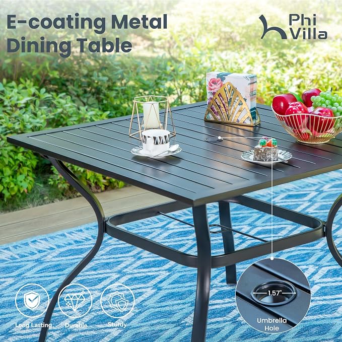 PHI VILLA 5 Piece Patio Dining Set Clearance - Image 5