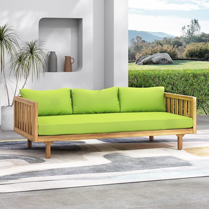 Merax Outdoor Acacia Wood Conversation Set - Image 5