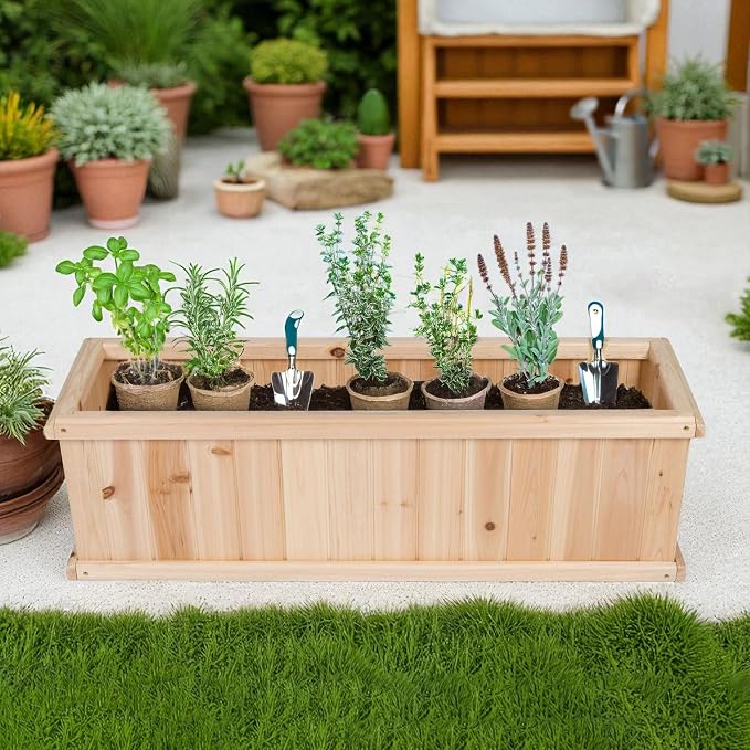 Shine Company Premium Cedar Raised Garden Bed, Planter Box - Image 2