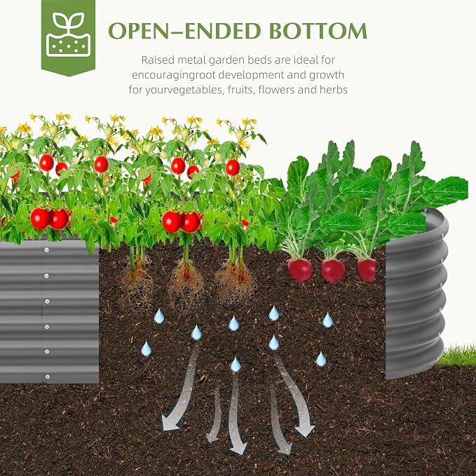 Galvanized Raised Garden Bed, Outdoor Planter Bed, Metal Planter Box - Image 6